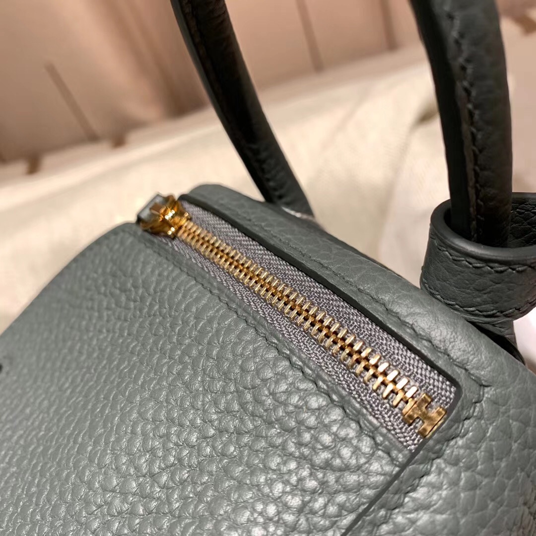 에르메스 미니 린디백19 베르트티티엔 금장 끌레망스 가죽